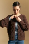 CARDIGAN NORI Marrón Corteza