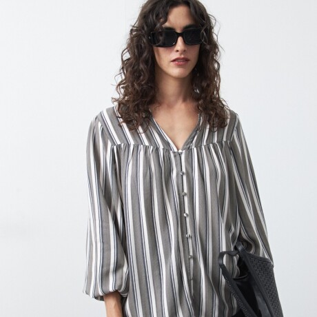 CAMISA TOPACIO Negro/Blanco