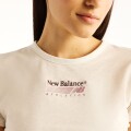 Remera New Balance de Dama - Trackside - WT62O4MBLIT CHARCOAL HEATHER