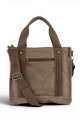 Cartera morral de lona Marrón