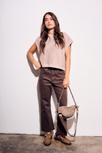 Cartera Gamuza Vegana Arena