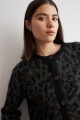 Cardigan animal print gris oscuro