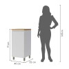 Bajo mesada 40 cm 1 Puerta - Rainha Blanco