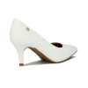 Zapato Vizzano Mujer Lxv Taco 7cm Punta Fina Blanco