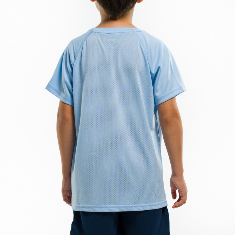 TSHIRT BOYS POLY BORDER-BL AZUL CARIBE/CHUMBO/BLANCO