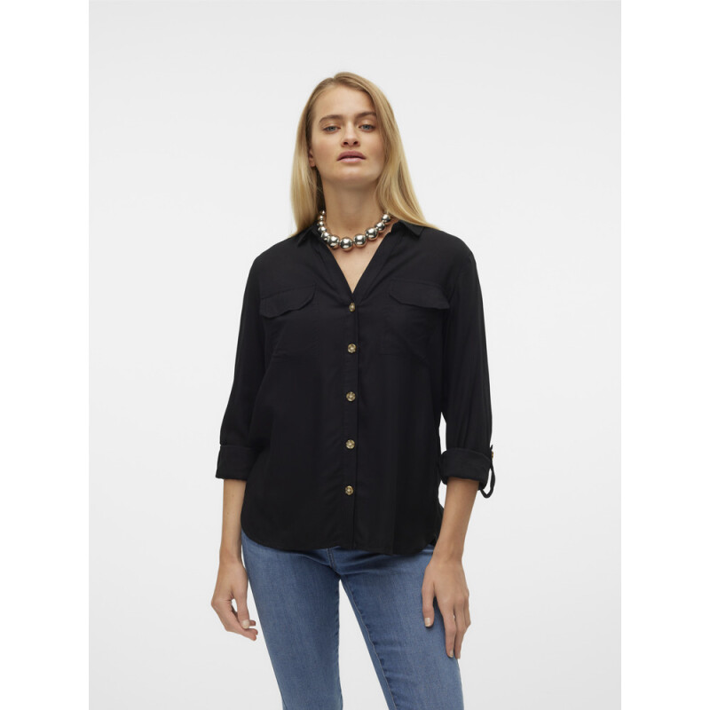 VMBUMPY L/S SHIRT NEW WVN GA NOOS BLACK