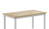 Juego de comedor 4 sillas - Madera maciza - Cruceta Blanco