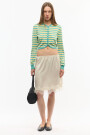 MIDI SATIN LACE Crudo