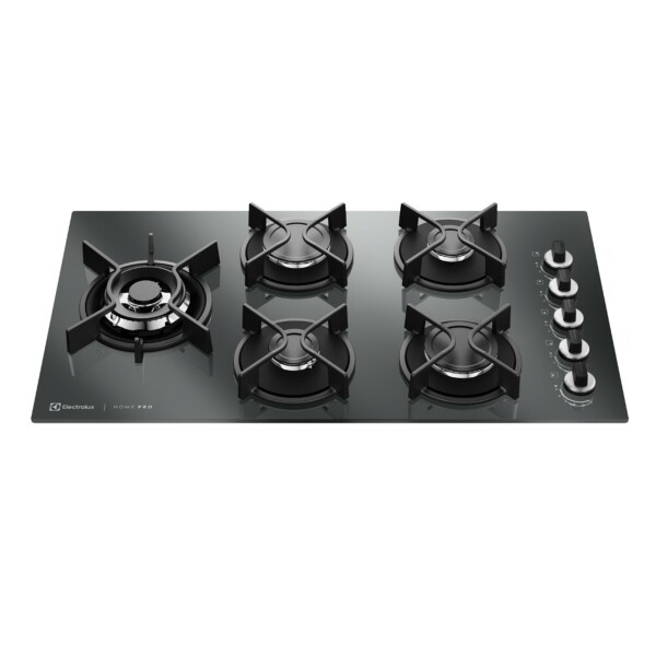 Anafe 5 Hornallas Vidrio HOME PRO Negro