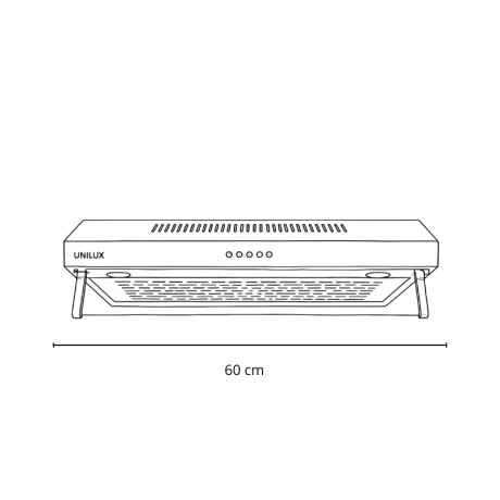 Extractor Purificador Nubia 60 cm Extractor Purificador Nubia 60CM de Acero Inoxidable