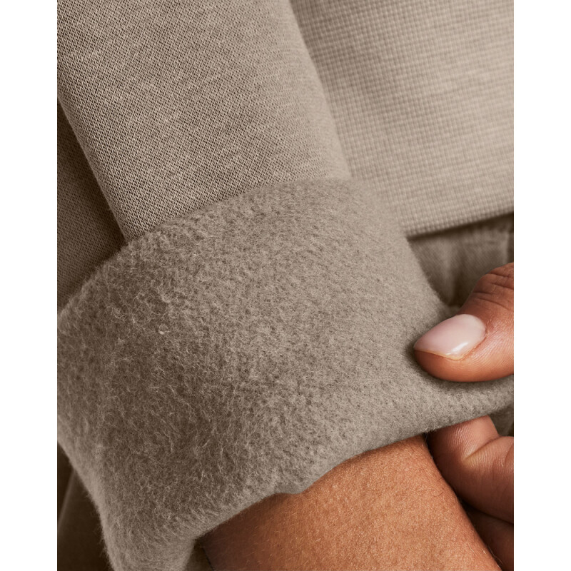 Essential Fleece Crop Crew-BRN BRN-200