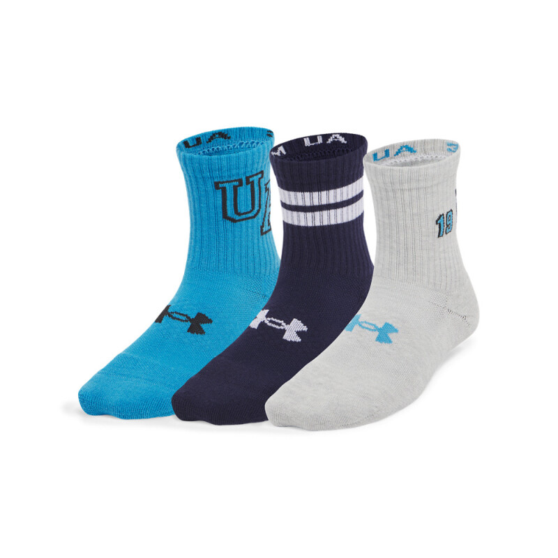 Youth UA 3-Maker 3pk Mid-GRY GRY-015
