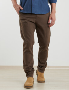 080422 PANTALÓN SPORT S/PINZAS HARRY Marron