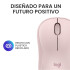 Mouse Llogitech M240 Silent Inalámbrico Bluetooth ROSA