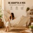 Hamaca Paraguaya Silla Colgante Reforzada Jardín Bolso + Acc Variante Color Blanco
