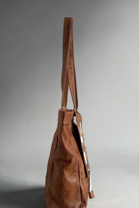 Cartera NIZA Línea Ottenta Cuero Terra Y Arte Pintado A Mano Cartera NIZA Línea Ottenta Cuero Terra Y Arte Pintado A Mano