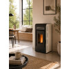 Calefactor Selma a pellet WiFi - con Kit de techo 8kW Blanco