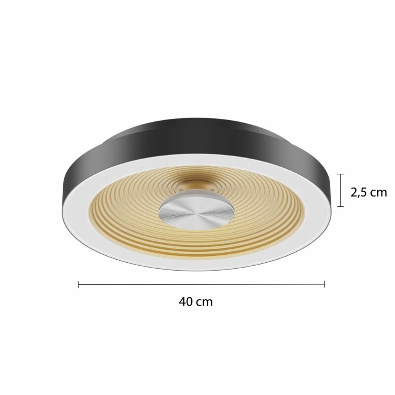 PLAFON DIMERIZABLE BRONX 25W Plafon LED Redondo Bronx Dimerizable CCT Negro