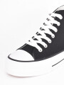 ZAPATILLA PLATAFORMA CAÑA ALTA NEGRO