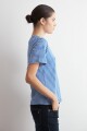 Remera rayada cobalto