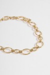 Collar acero cadena eslabones dorado