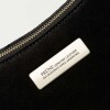 Cartera al hombro Mia en cuero gamuza Negro