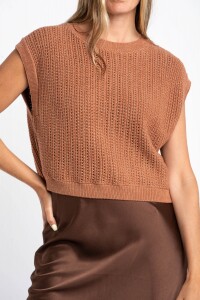 Chaleco Lurex Mocha