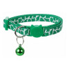 Collar Para Gatos Animal Print Con Cascabel VERDE