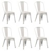 Pack 6 Sillas Tolix Lumax Varios Colores Living Comedor Blanco