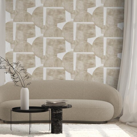 Empapelado Geometric Beige