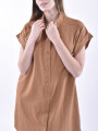 VESTIDO BODRU MARRON MEDIO