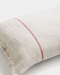 Almohadón Lidore en lino beige con rayas rojas en contraste, 30 x 50 cm Almohadón Lidore en lino beige con rayas rojas en contraste, 30 x 50 cm
