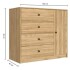 Cómoda Cajonera Guarrdaropa 4 Cajones 1 Puerta 100Cm Nórdica Marrón 1