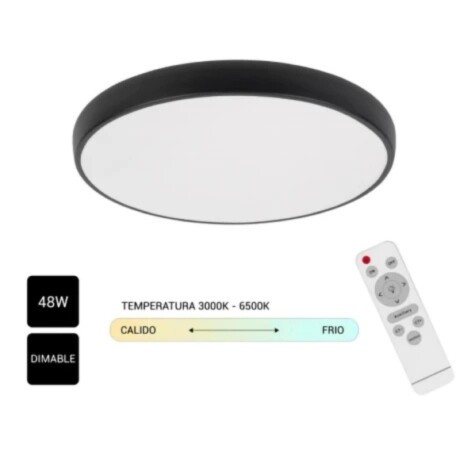 PLAFON LED MERLINA f60cm 48W Panel LED Merlina Negro Ø60CM 48W