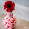 Florero de cerámica Rosa Leopardo Altura 16cm Que Rico Florero De Cerámica Rosa Leopardo Altura 16cm Que Rico