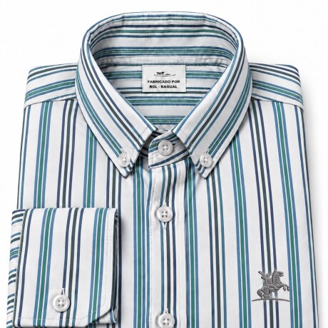 Camisa Caballero rayas azules y celeste