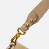 Cartera al hombro Elise en cuero arrugado Taupe