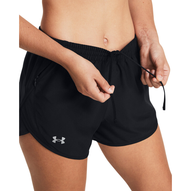 UA Fly By 3'' Shorts-RED BLK-001