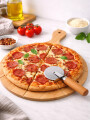 TABLA DE PIZZA CON CUCHILLO MADERA