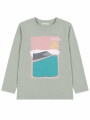 REMERA GAME GARDEN VERDE GRISACEO