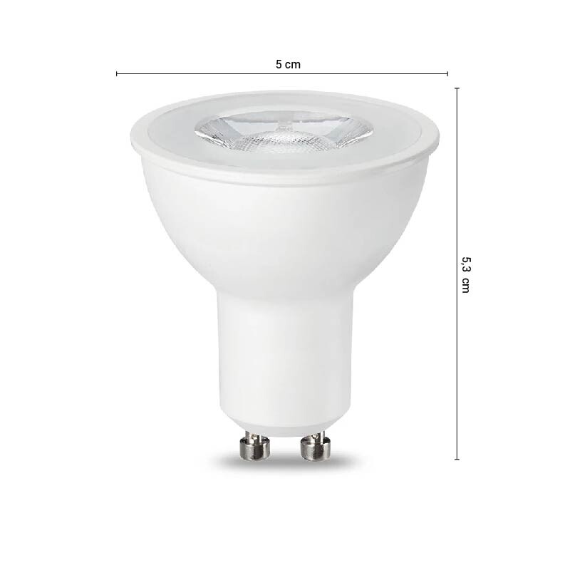 Dicroica LED GU10 5W Dimerizable 100° Dicroica LED GU10 5W 100º Luz Cálida