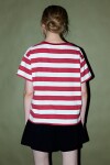 Remera rayada rojo