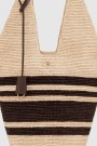 BOLSO LEAH STRIPES HOBO RAFIA Combinado