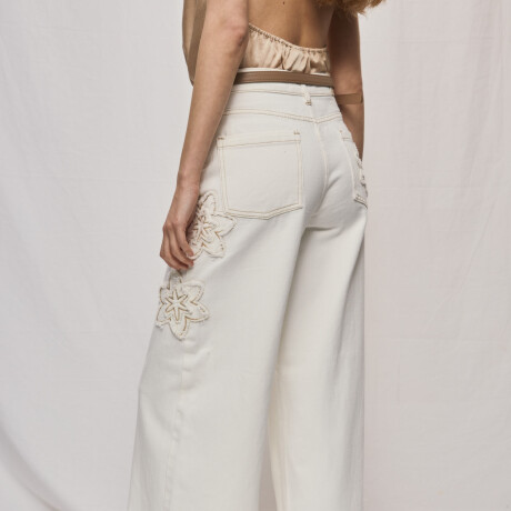 PANTALÓN FLORALA Blanco