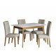 Mesa Topacio 1.36 x 0.90 Imbuia con Tapa Blanca Madera Eucalipto Mesa Topacio 1.36 x 0.90 Imbuia con Tapa Blanca Madera Eucalipto
