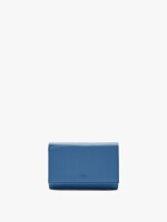 Cartera Con Textura Y Solapa azul