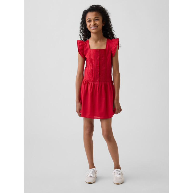 SS LACE TRIM DRS MODERN RED