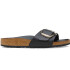 Sandalia Madrid Big Buckle Oiled Leather - Estrecho Negro