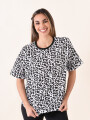 REMERA LEOPARD BLANCO