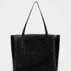Shopper Vera en cuero vegetal liso Negro